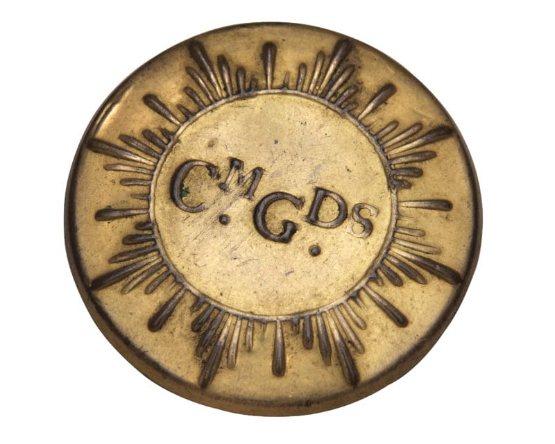 Coldstream Guard's button, c1780 © The Foundling Museum