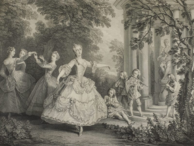 Line engraving by Nicolas Larmessin, Maria Salle, 1732, c. Gerald Coke Handel Collection