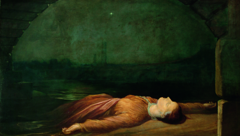 G F Watts, 'Found Drowned', c 1848-1850 © Watts Gallery
