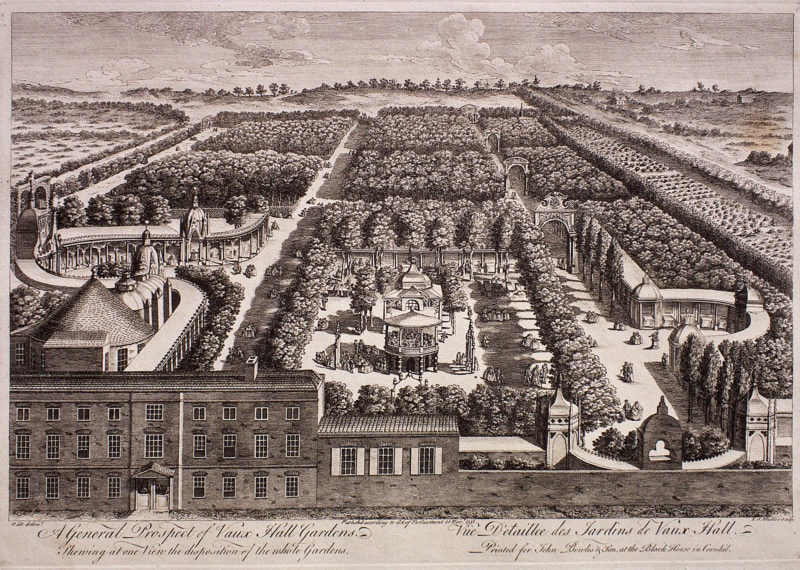 J.S. Muller after Samuel Wale, A General Prospect of Vaux Hall Gardens, engraving, 1751, Private collection