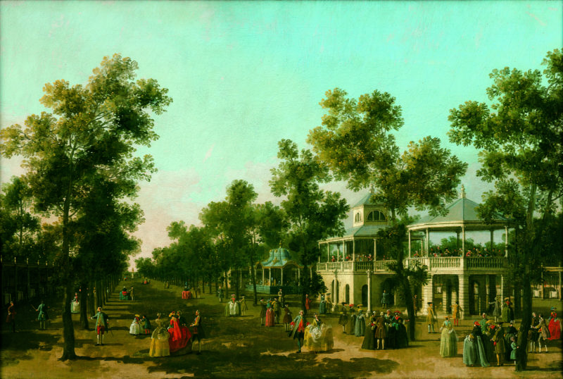 The Grand Walk, Vauxhall Gardens, London, Canaletto, c.1751 © Collection Compton Verney