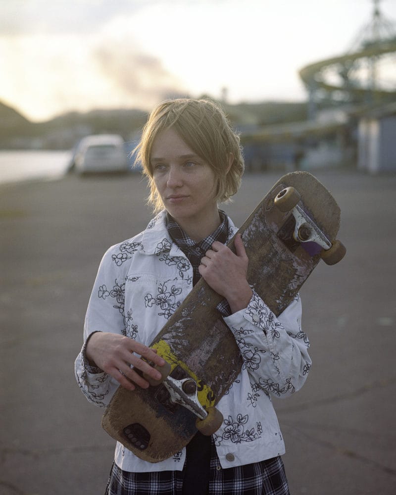Skateboarder in Mariupol, 2021.