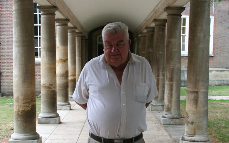 Bob outside the Foundling Hospital in Berkhamsted