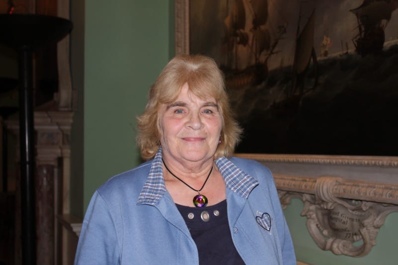 Lydia Carmichael in the Picture Gallery in the Museum