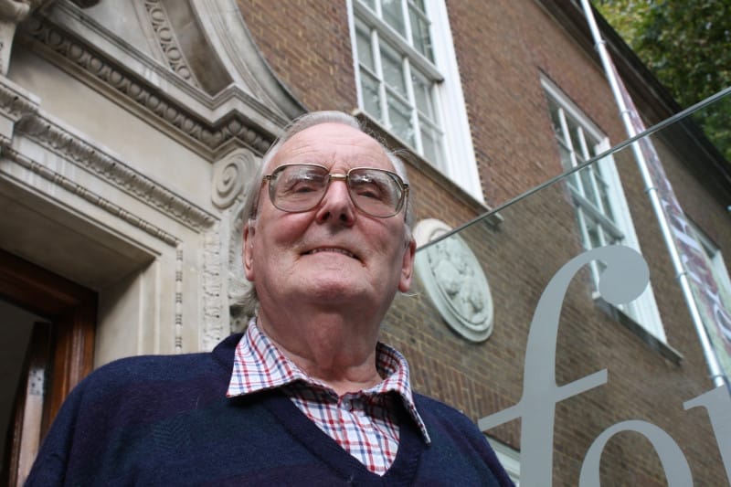 Ted Mitson aged 77 outside the Museum