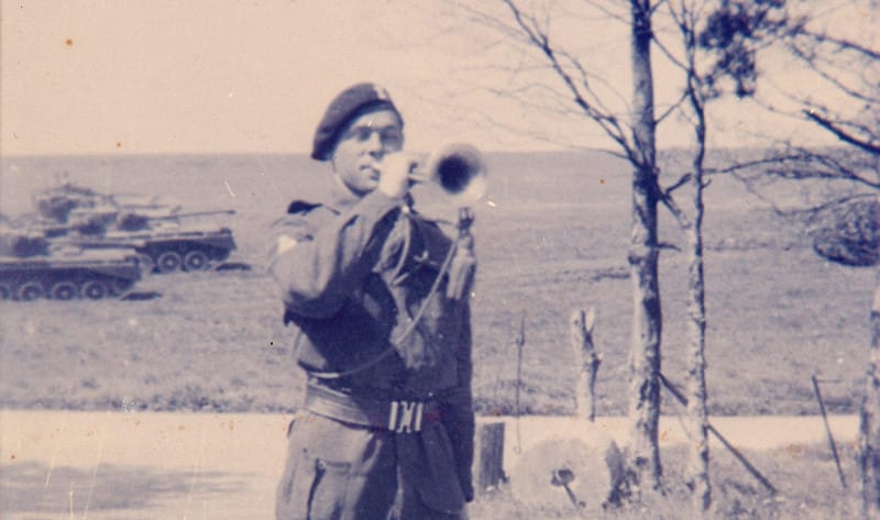 John in his army uniform